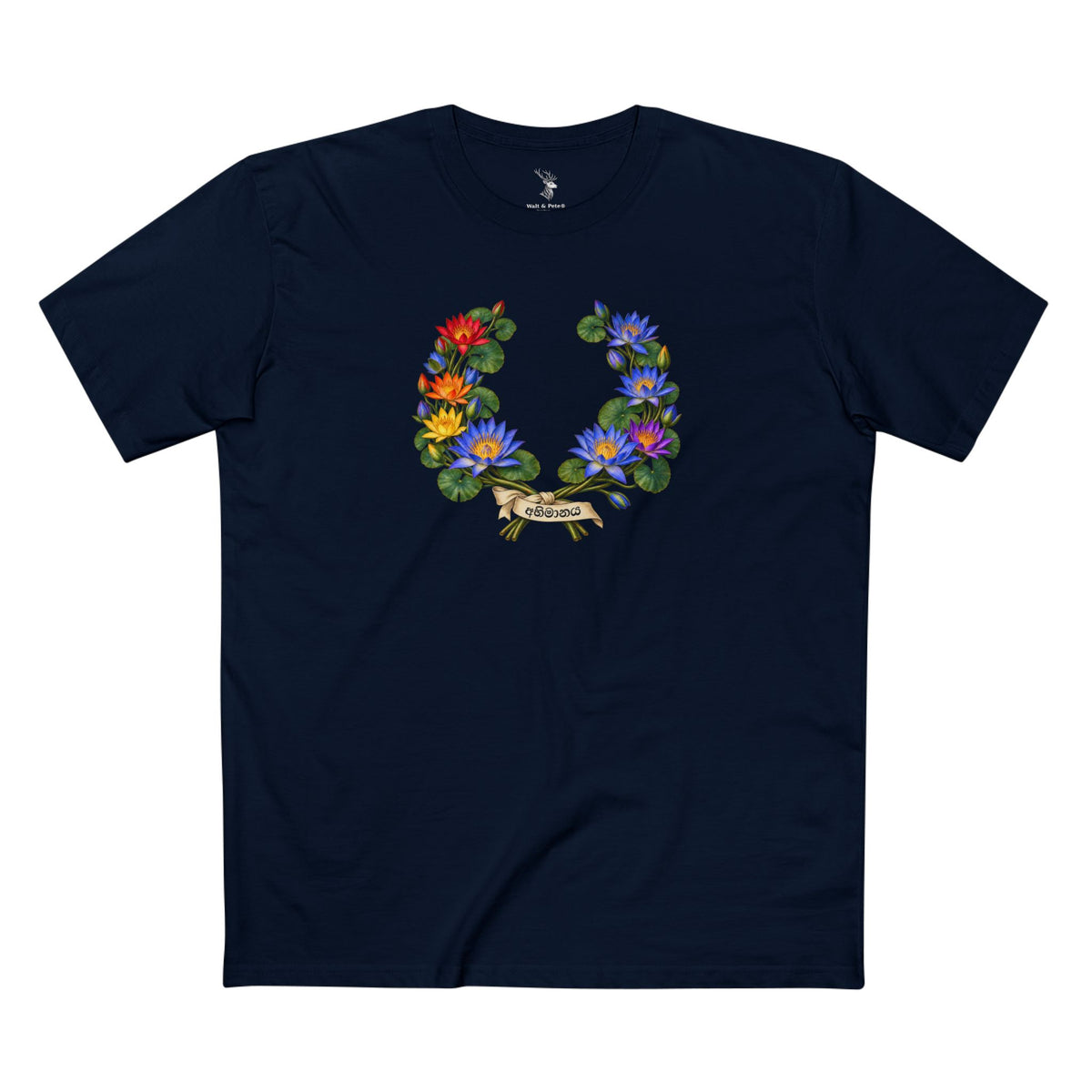 Sri Lankan Blue Water Lily Pride T-Shirt — Renewal |  Laurel Wreath Tee
