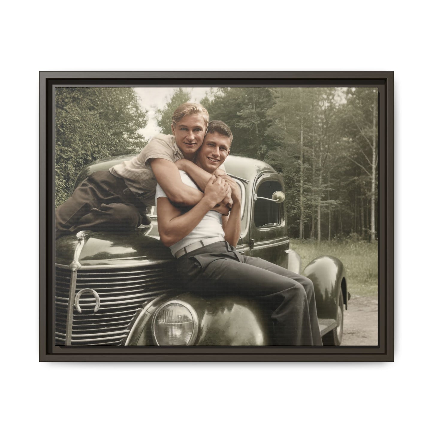 paire 045 | Framed Vintage Photo - Matte Canvas