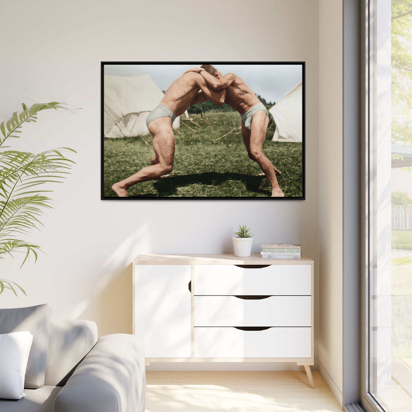 athlétisme 019 | Framed Vintage Photo - Matte Canvas