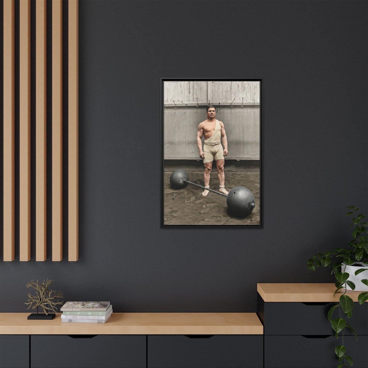 athlétisme 050 | Framed Vintage Photo - Matte Canvas