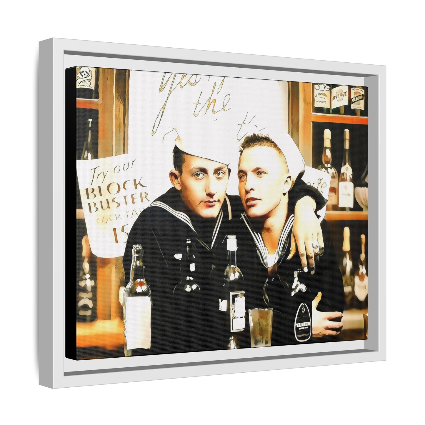 paire 048 | Framed Vintage Photo - Matte Canvas