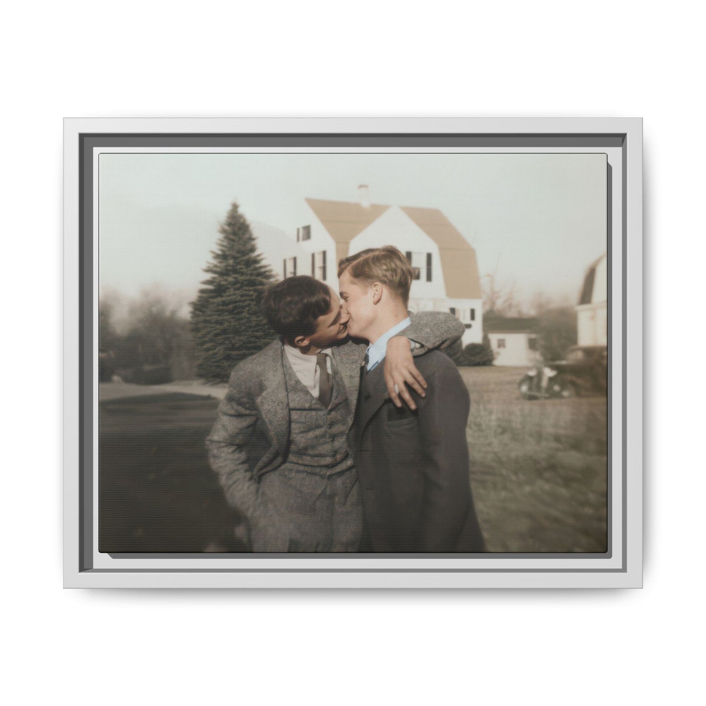 paire 005 | Framed Vintage Photo - Matte Canvas