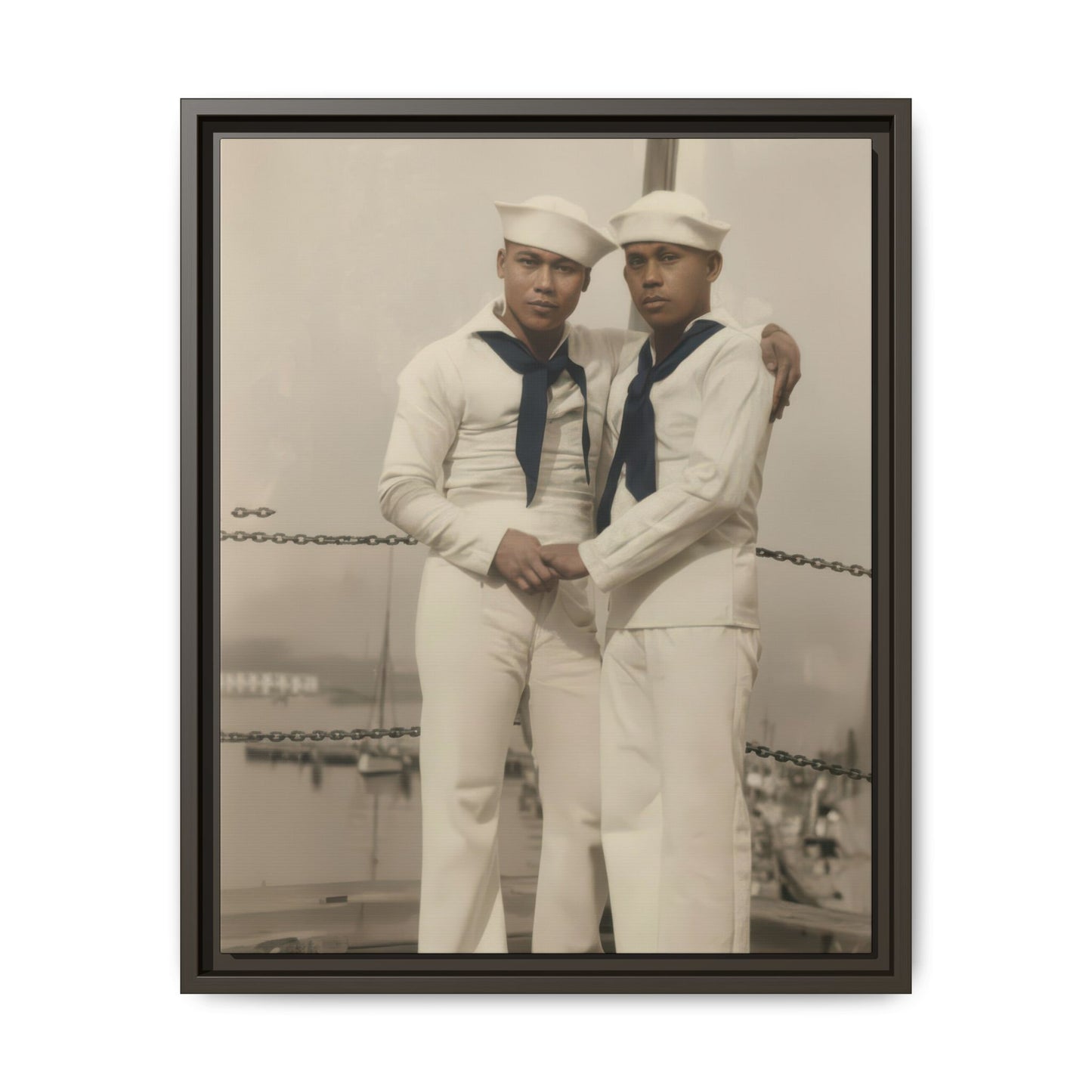 paire 089 | Framed Vintage Photo - Matte Canvas