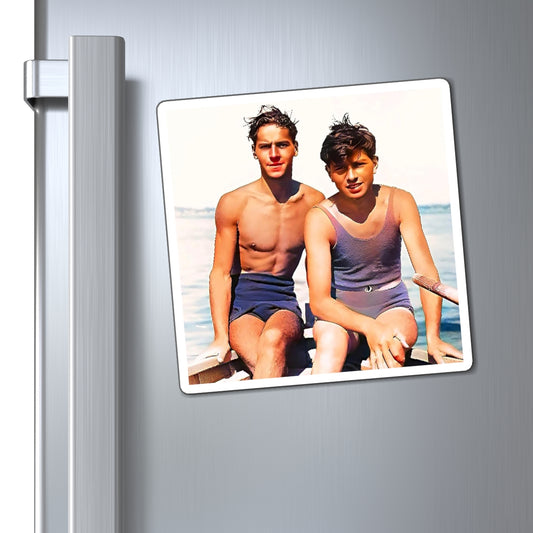 nager 015 | Magnets Boat Lake Gay Boyfriend LGBTQ Queer Vintage Affectionate Men Swim Suit