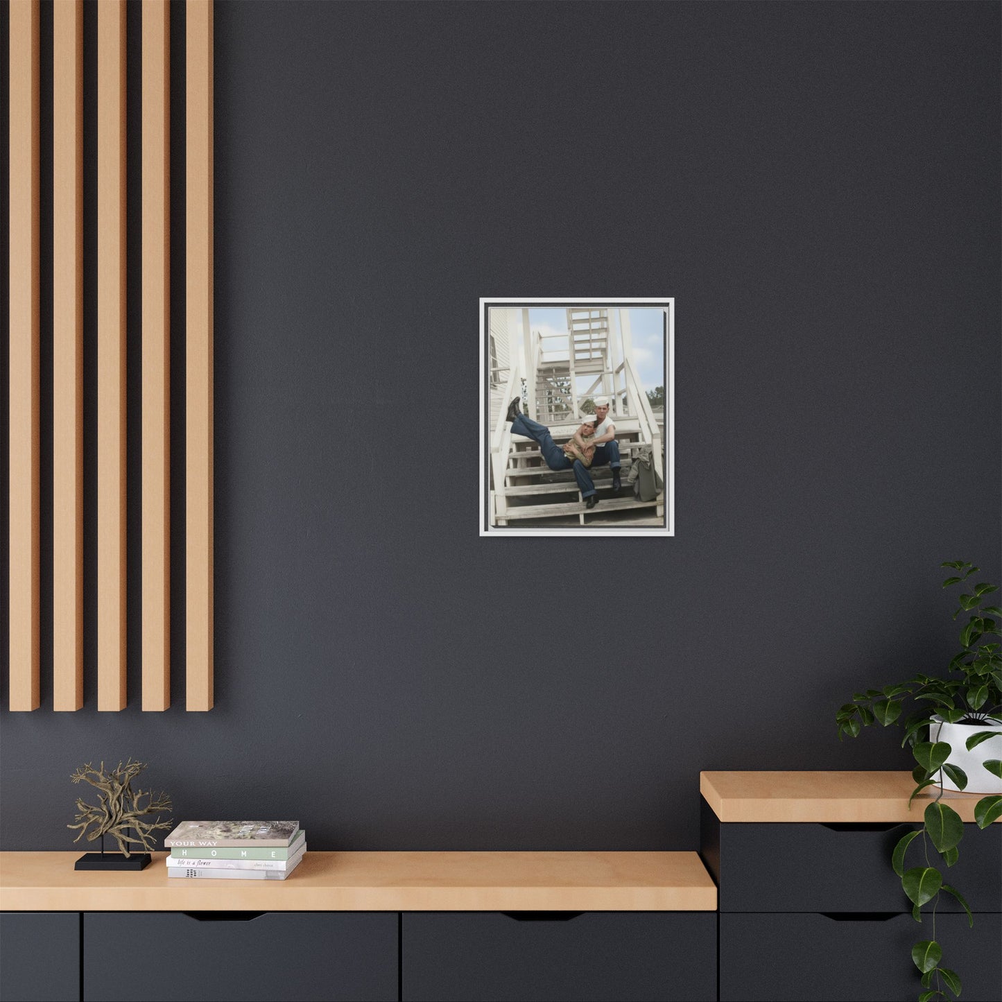 paire 066 | Framed Vintage Photo - Matte Canvas