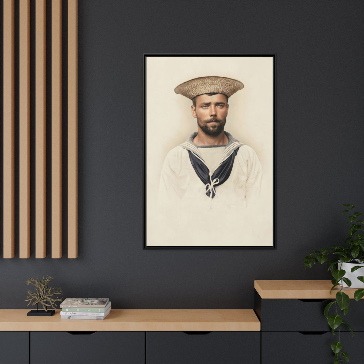 celibataire 020 | Framed Vintage Photo - Matte Canvas