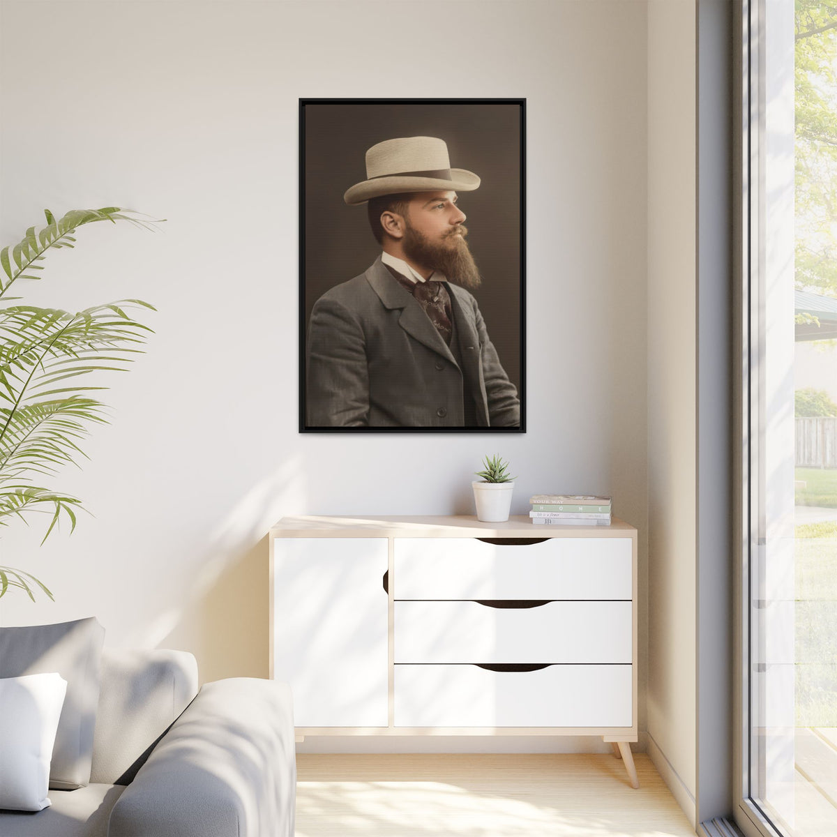 celibataire 014 | Framed Vintage Photo - Matte Canvas