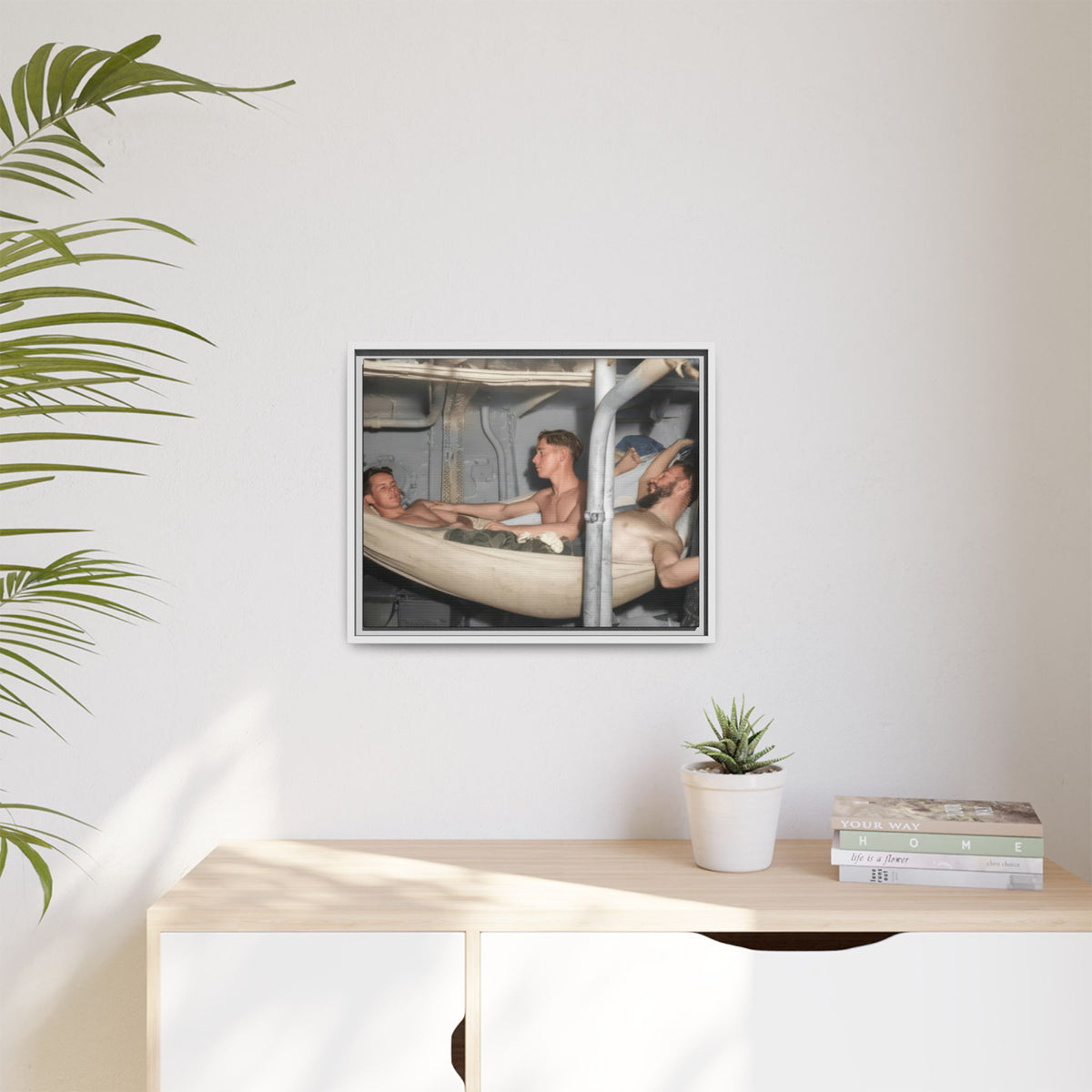 hommes 004 | Framed Vintage Photo - Matte Canvas
