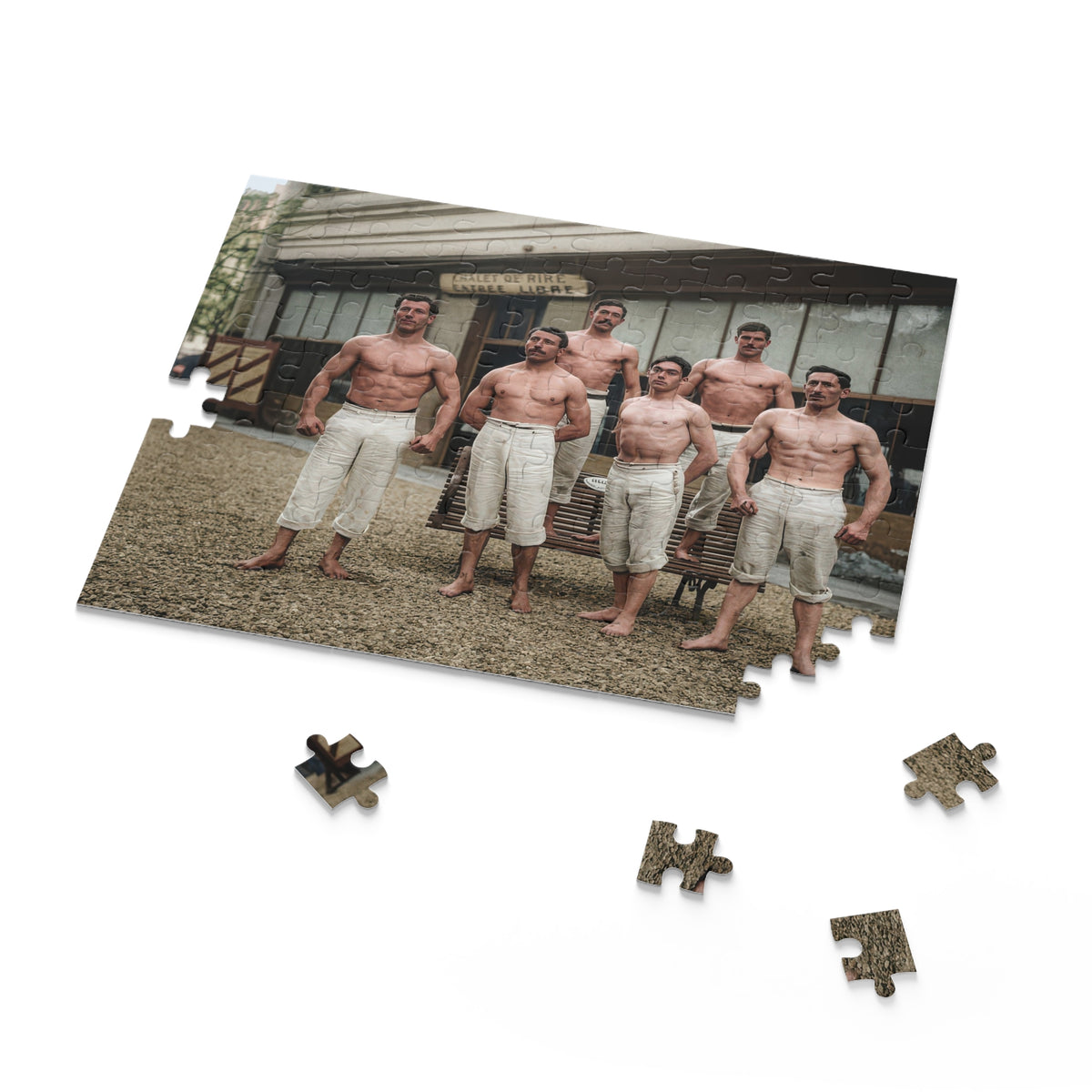 Vintage French Naval Athletes Jigsaw Puzzle | LGBTQ+ Heritage | athlétisme 044