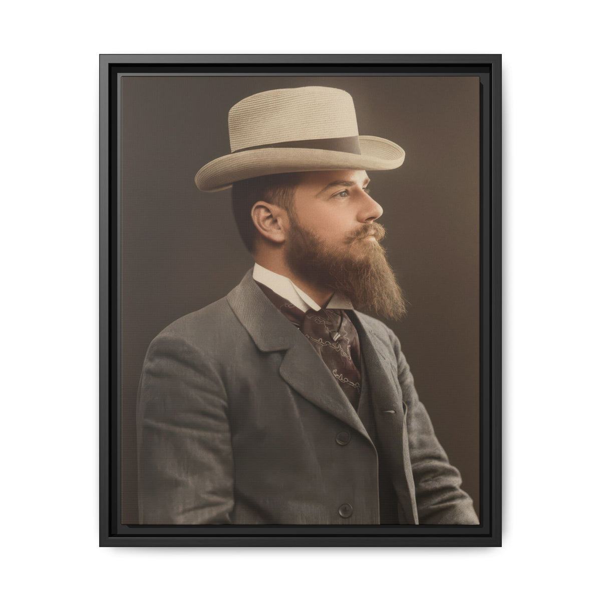 celibataire 014 | Framed Vintage Photo - Matte Canvas