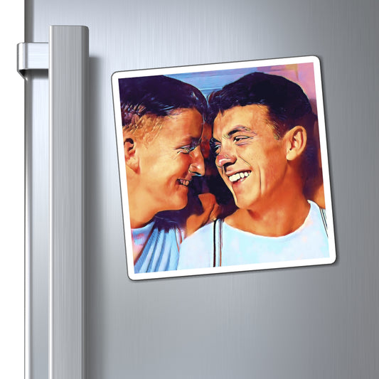 paire 027 | Magnets Vintage Gay Couple Photobooth Boyfriends Husband Gift LGBTQ Queer Present