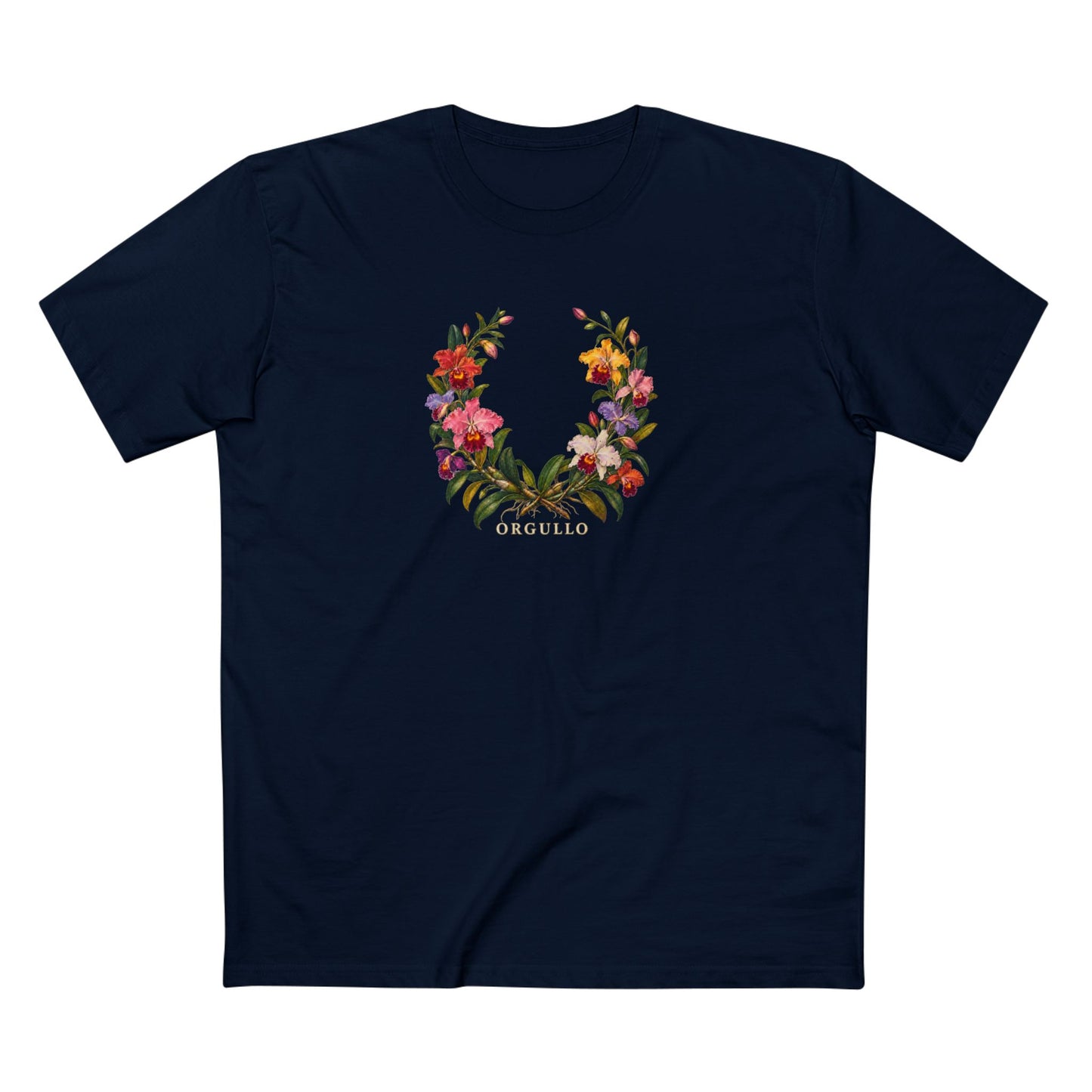 Orgullo Colombian Cattleya Orchid Pride T-Shirt | LGBTQ Botanical Tee