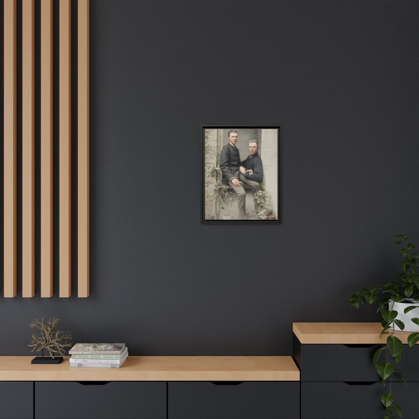 paire 123 | Framed Vintage Photo - Matte Canvas