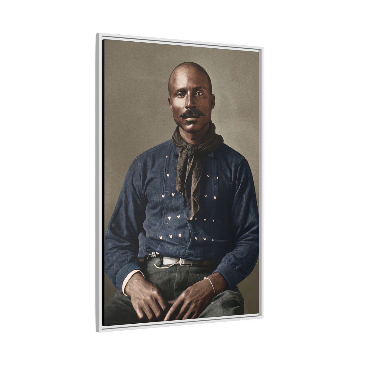celibataire 017 | Framed Vintage Photo - Matte Canvas