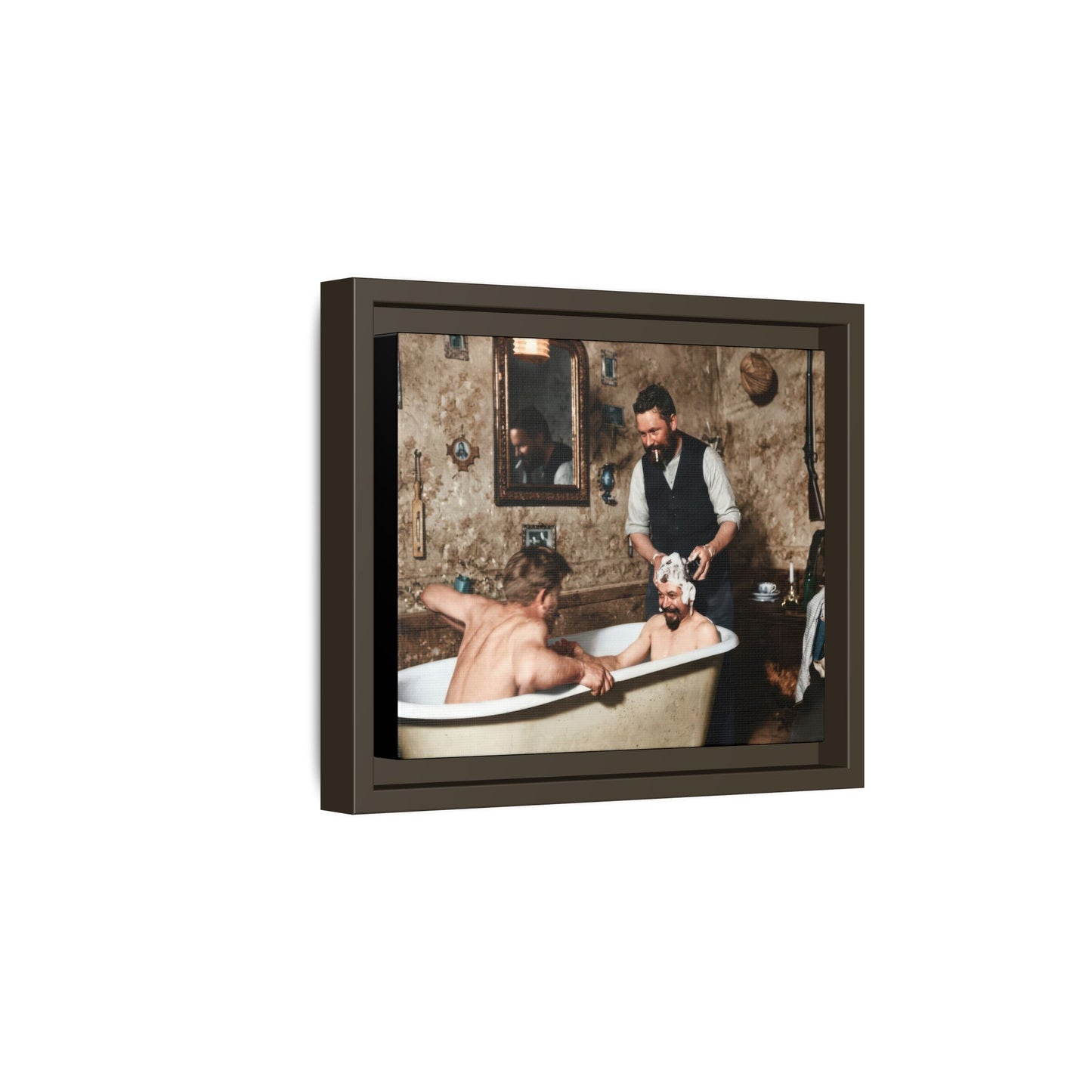 hommes 031 | Framed Vintage Photo - Matte Canvas