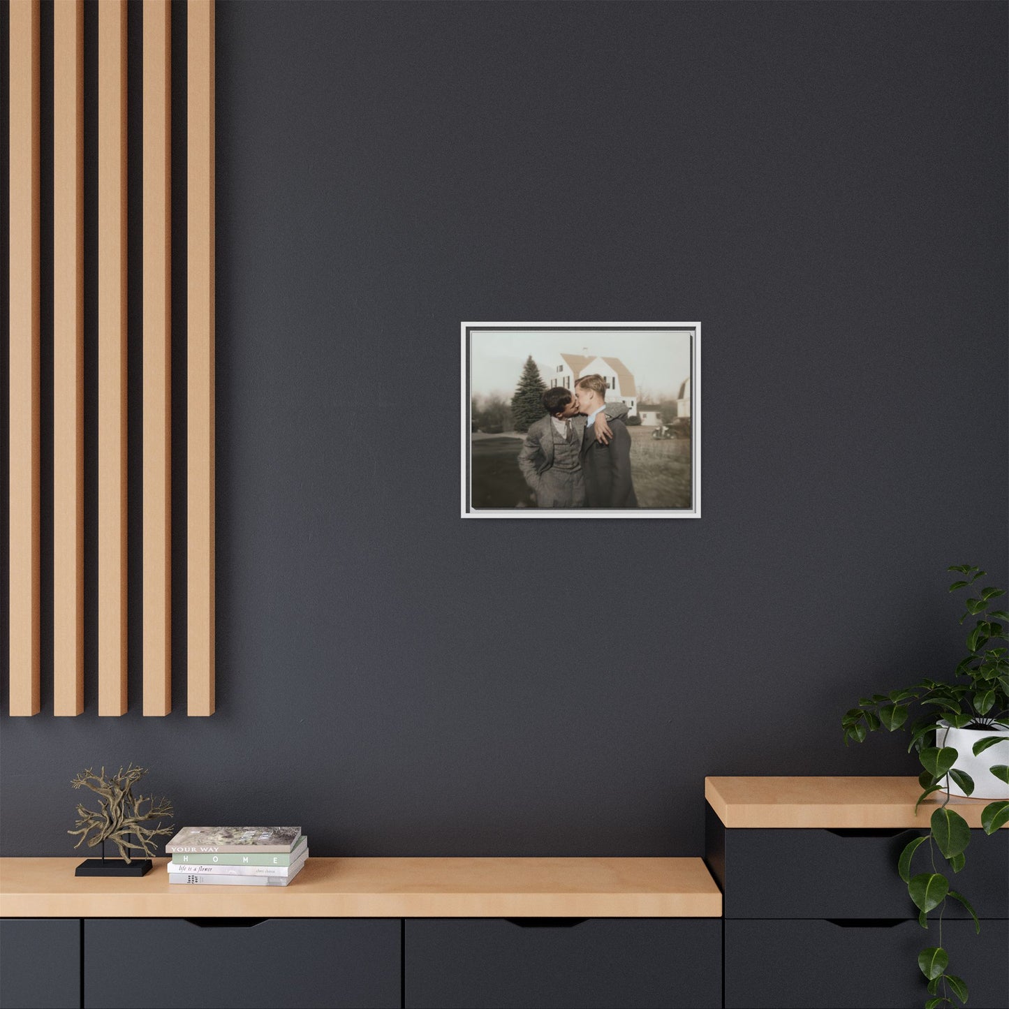 paire 005 | Framed Vintage Photo - Matte Canvas