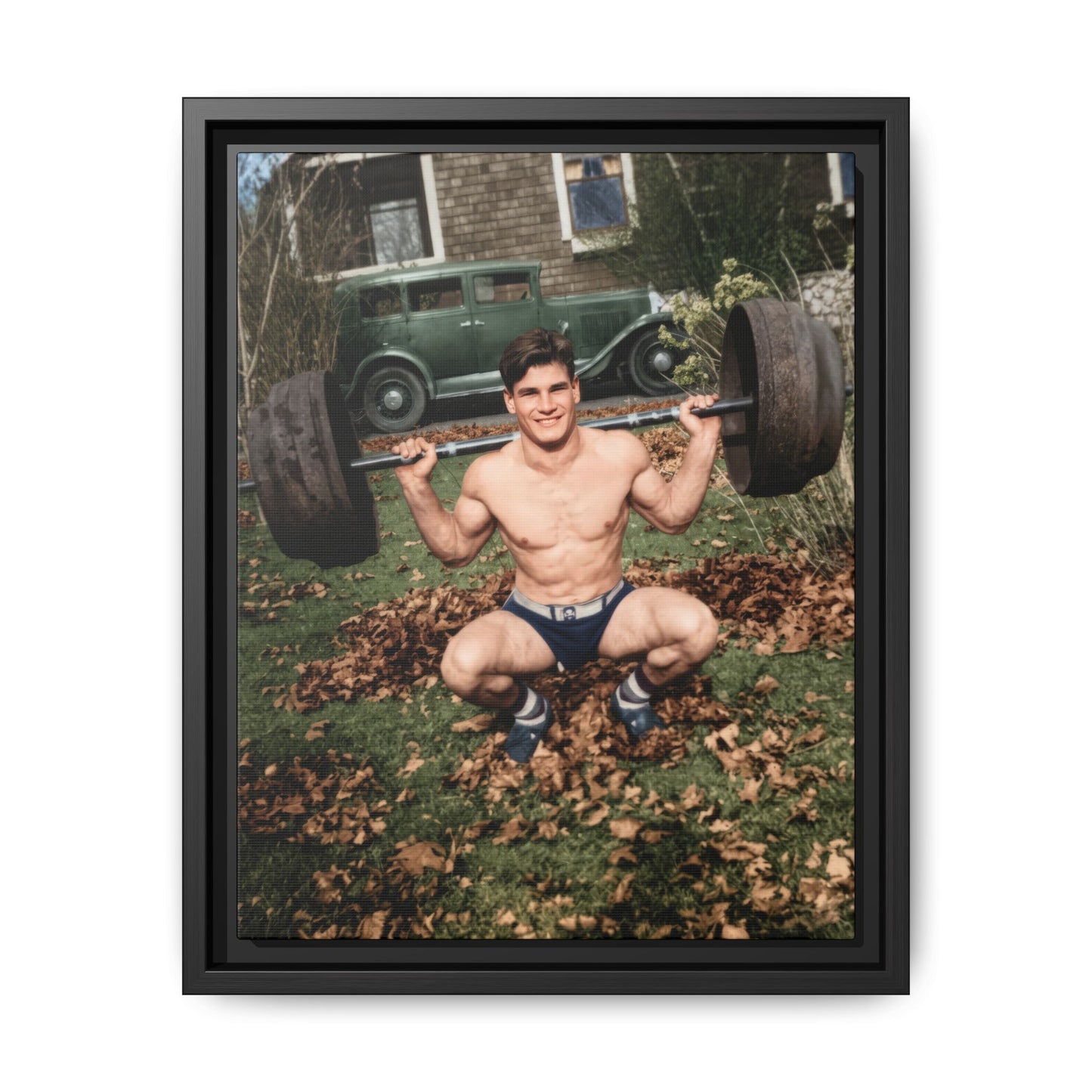 celibataire 018 | Framed Vintage Photo - Matte Canvas