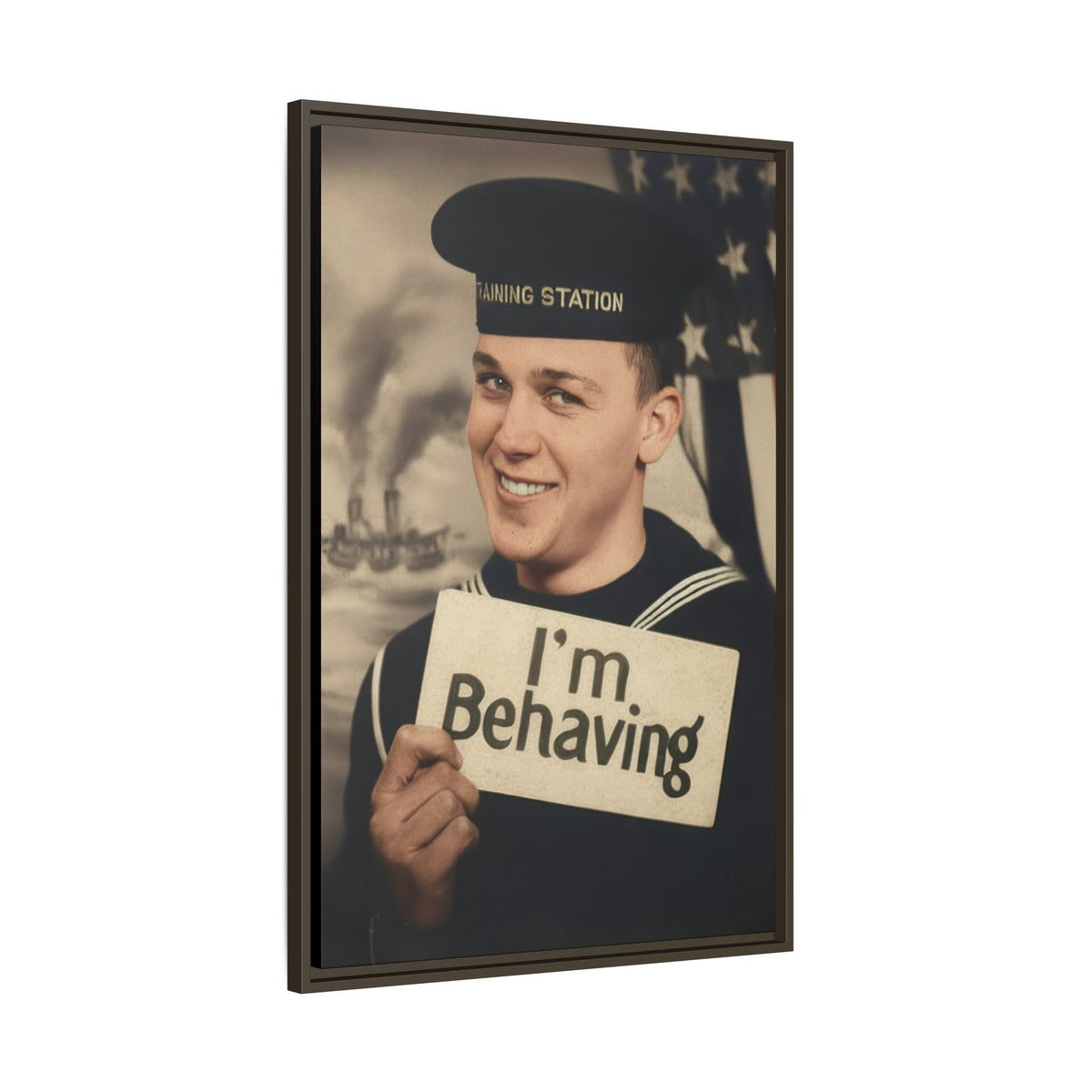 celibataire 002 | Framed Vintage Photo - Matte Canvas