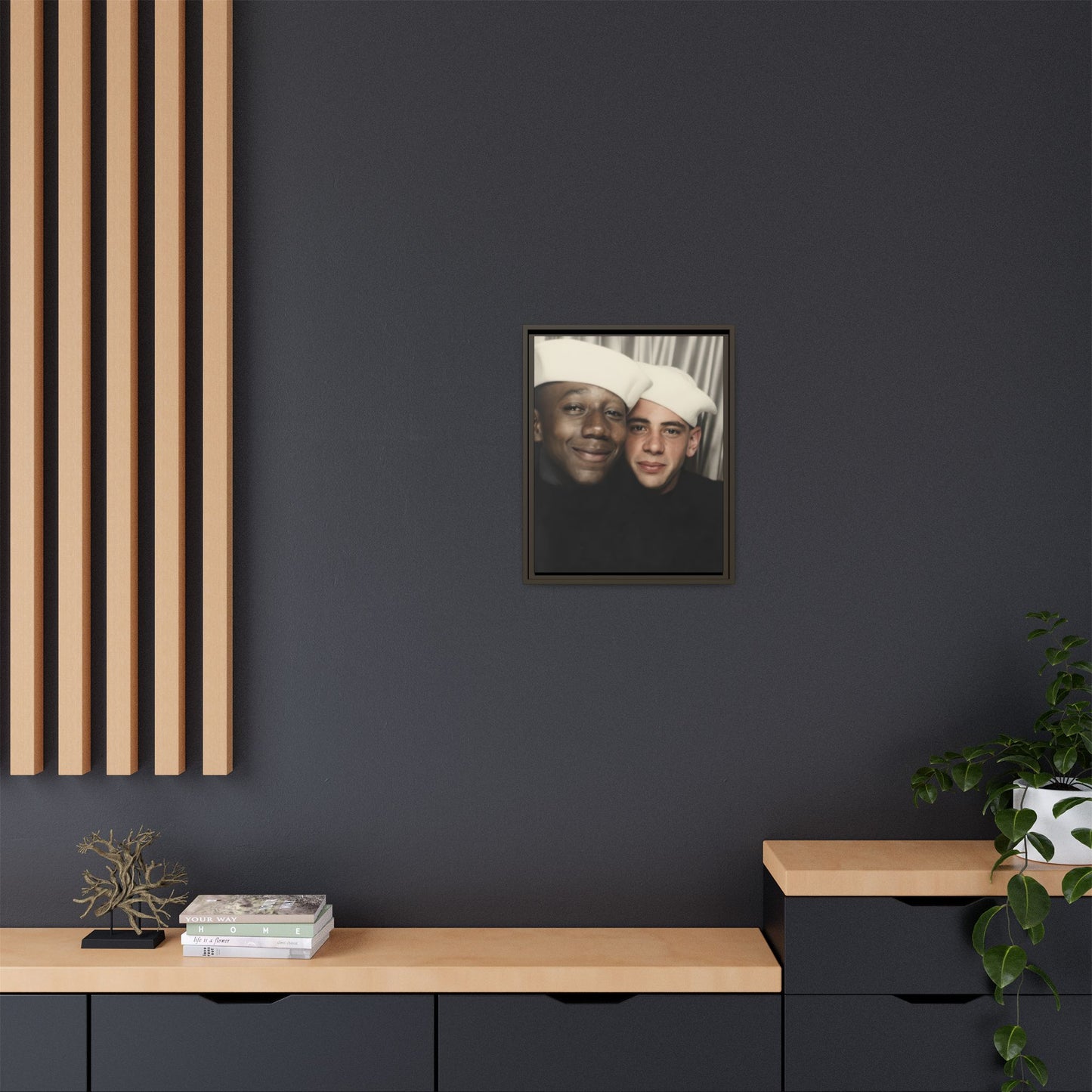 paire 084 | Framed Vintage Photo - Matte Canvas