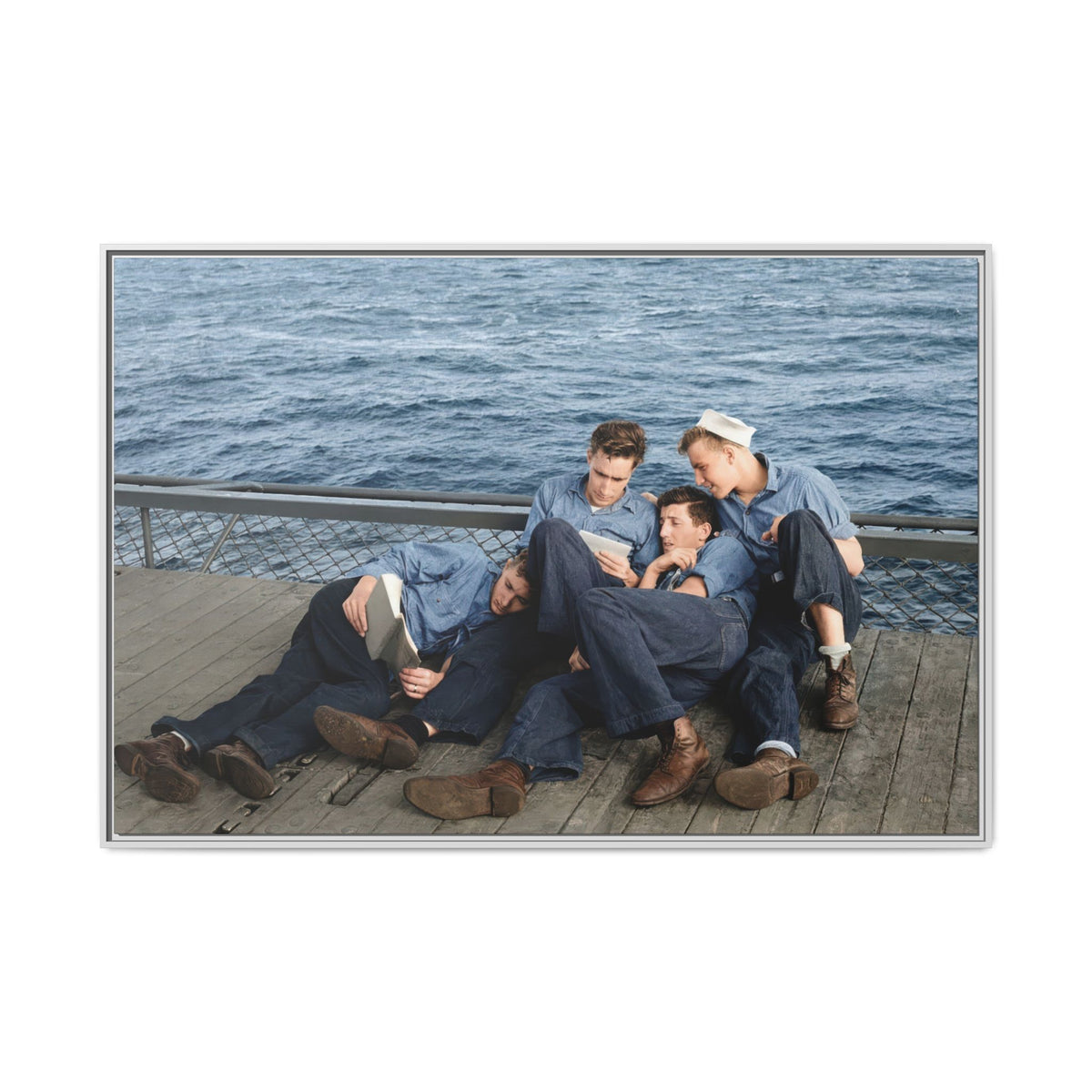 hommes 025 | Framed Vintage Photo - Matte Canvas