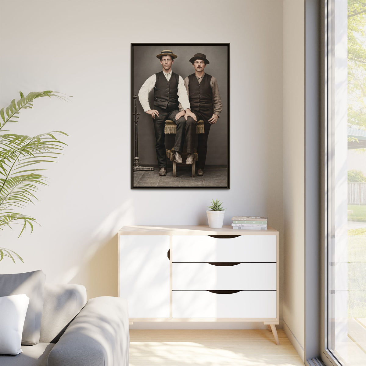 paire 163 | Framed Vintage Photo - Matte Canvas