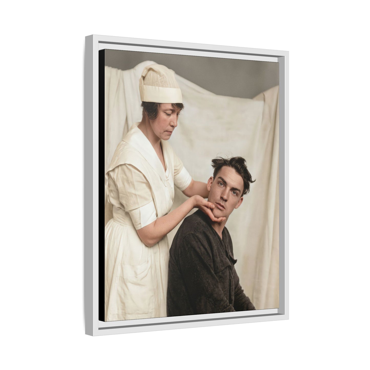 celibataire 021 | Framed Vintage Photo - Matte Canvas