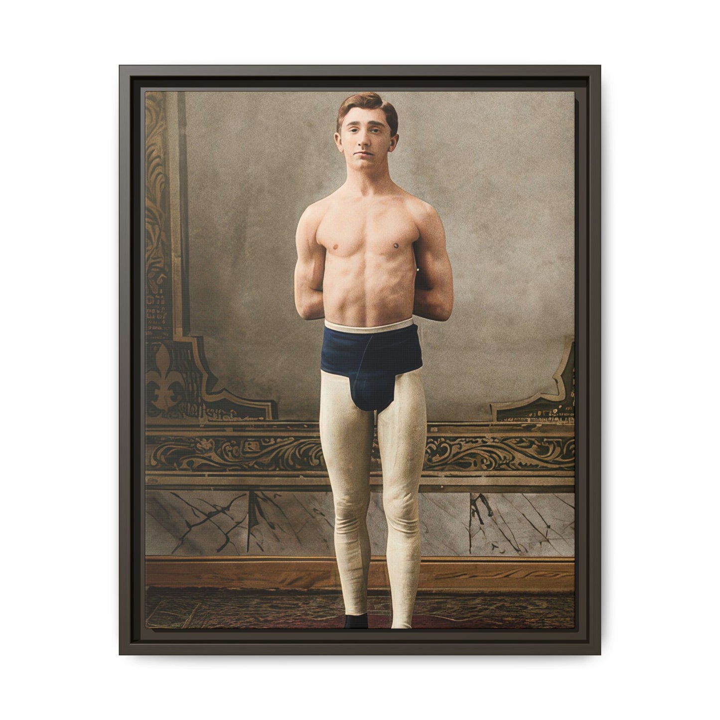 athlétisme 028 | Framed Vintage Photo - Matte Canvas