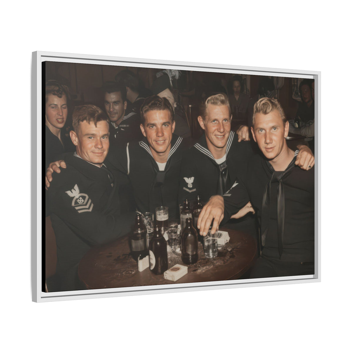 hommes 007 | Framed Vintage Photo - Matte Canvas2