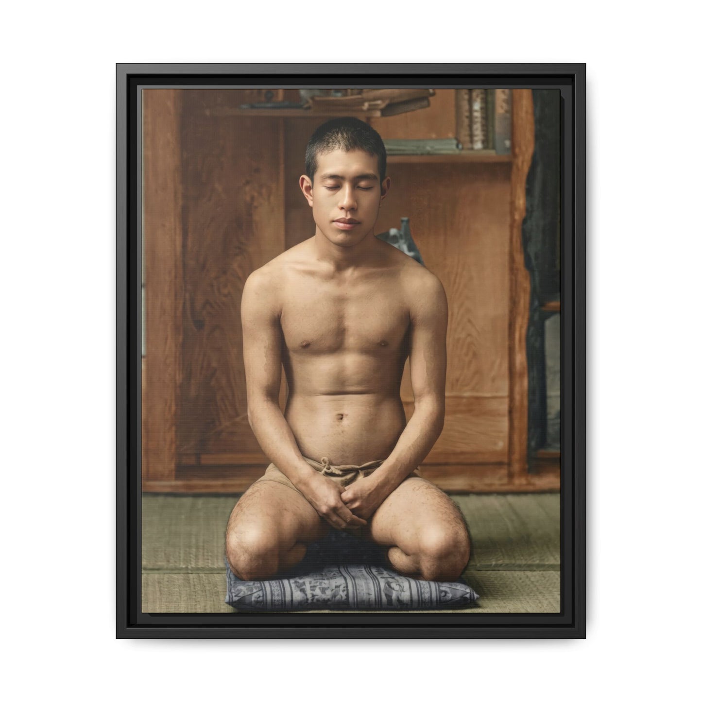 celibataire 025 | Framed Vintage Photo - Matte Canvas