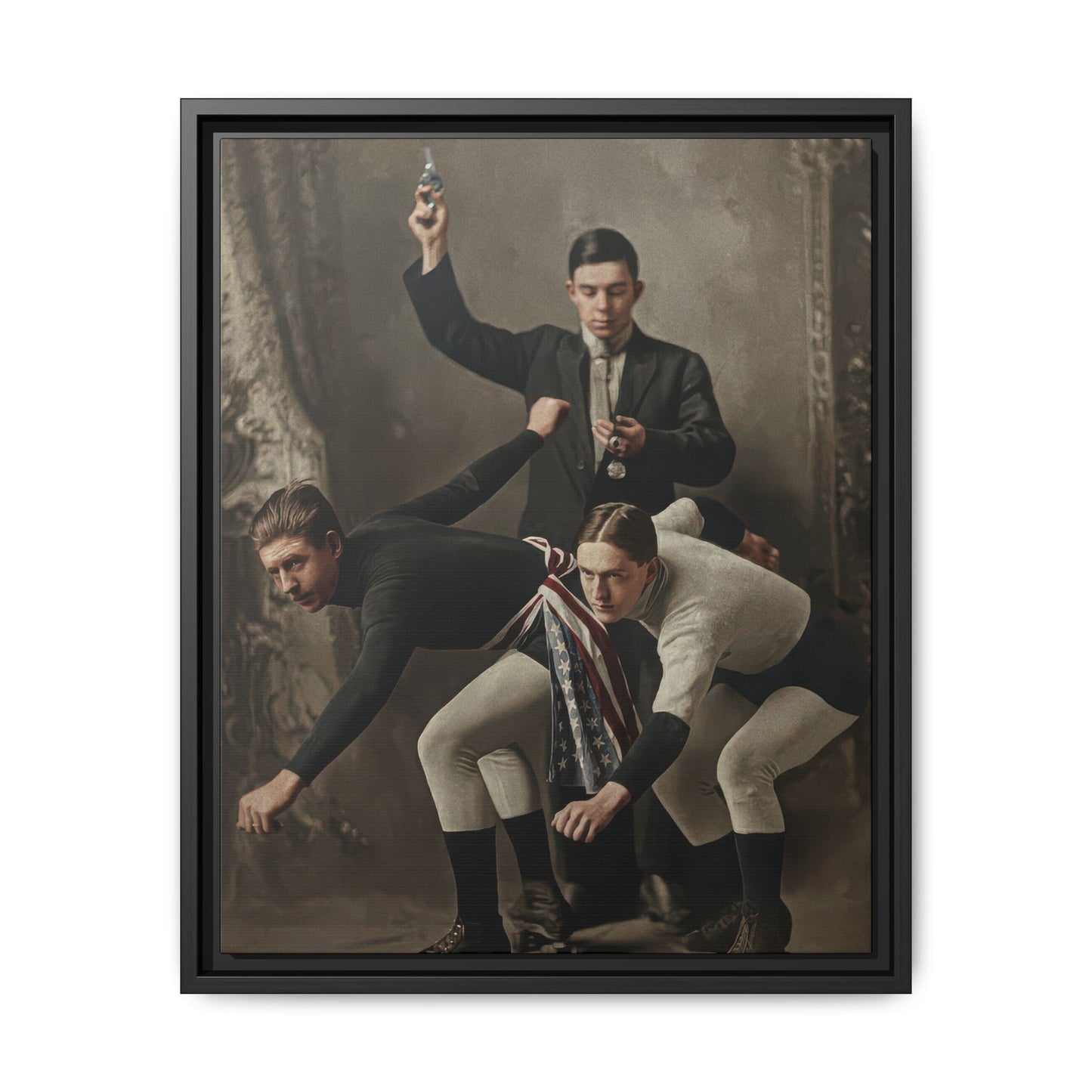 athlétisme 020 | Framed Vintage Photo - Matte Canvas