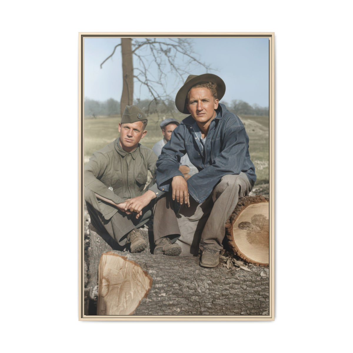 hommes 020 | Framed Vintage Photo - Matte Canvas