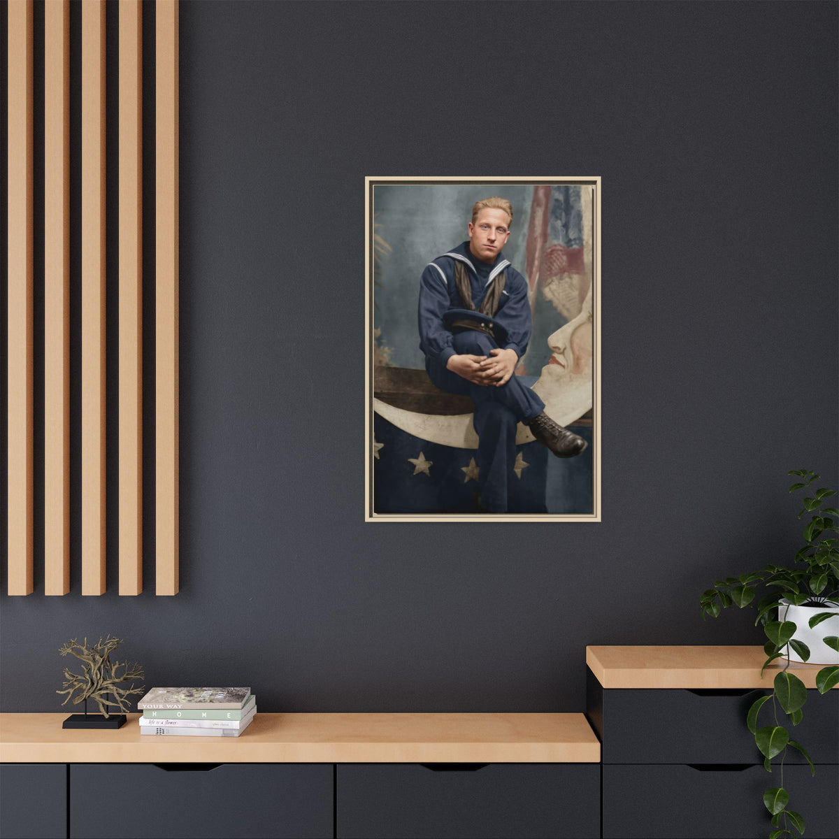celibataire 016 | Framed Vintage Photo - Matte Canvas