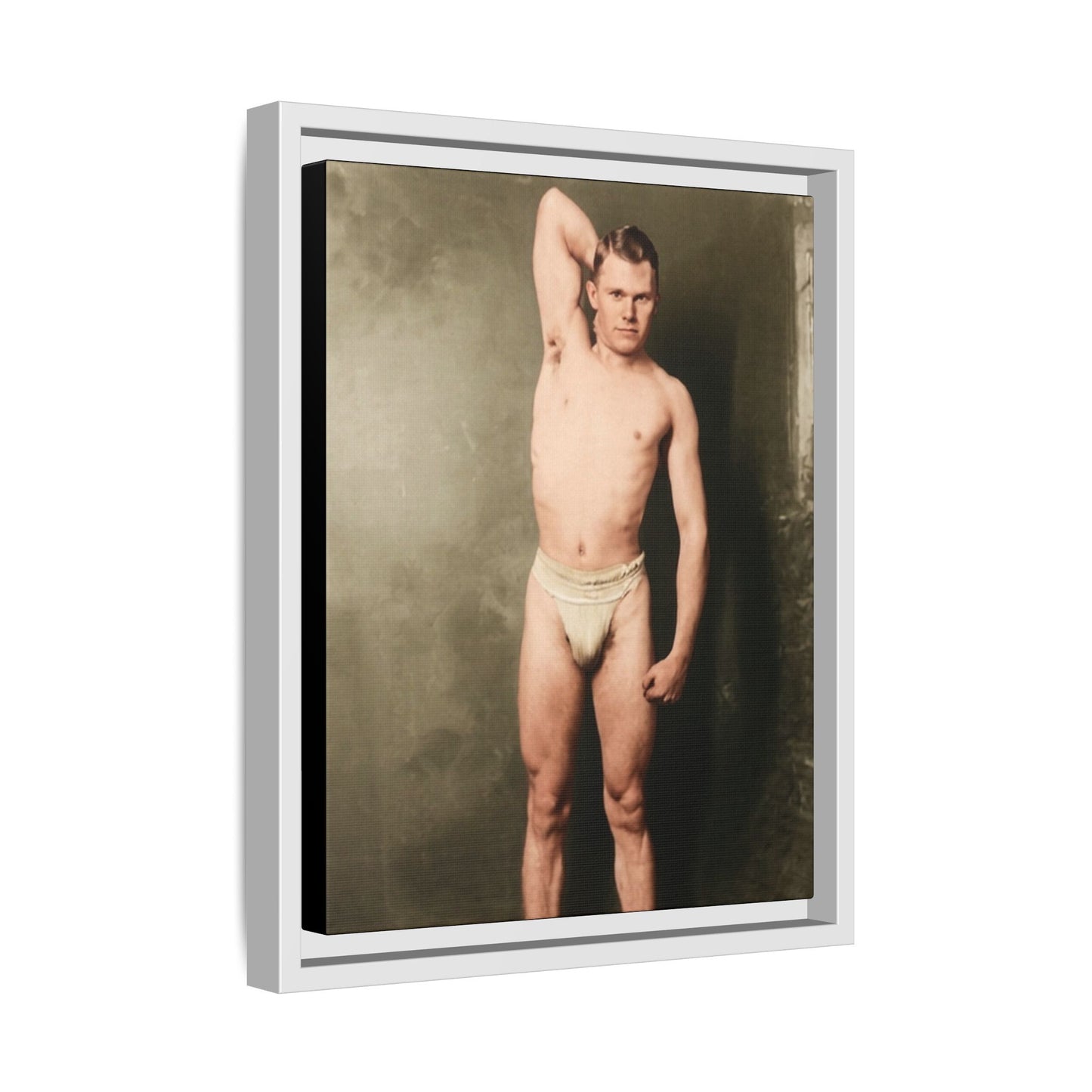 athlétisme 025 | Framed Vintage Photo - Matte Canvas