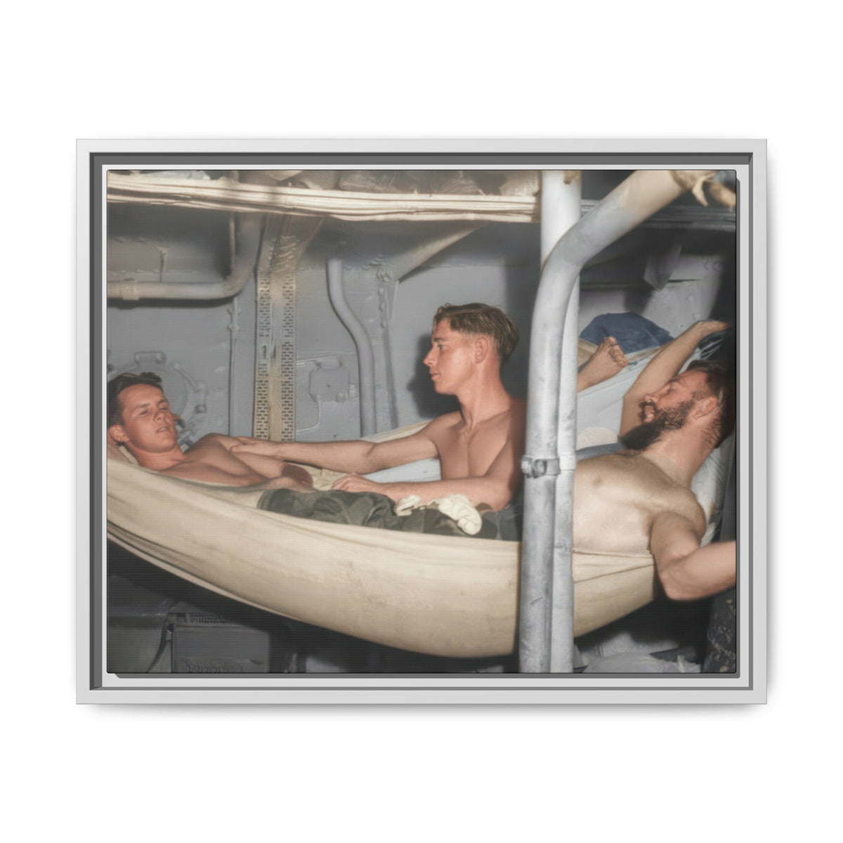 hommes 004 | Framed Vintage Photo - Matte Canvas