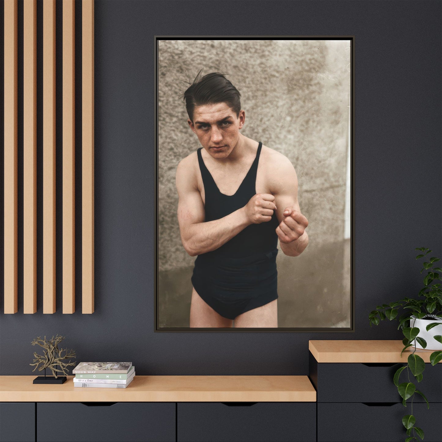 athlétisme 048 | Framed Vintage Photo - Matte Canvas