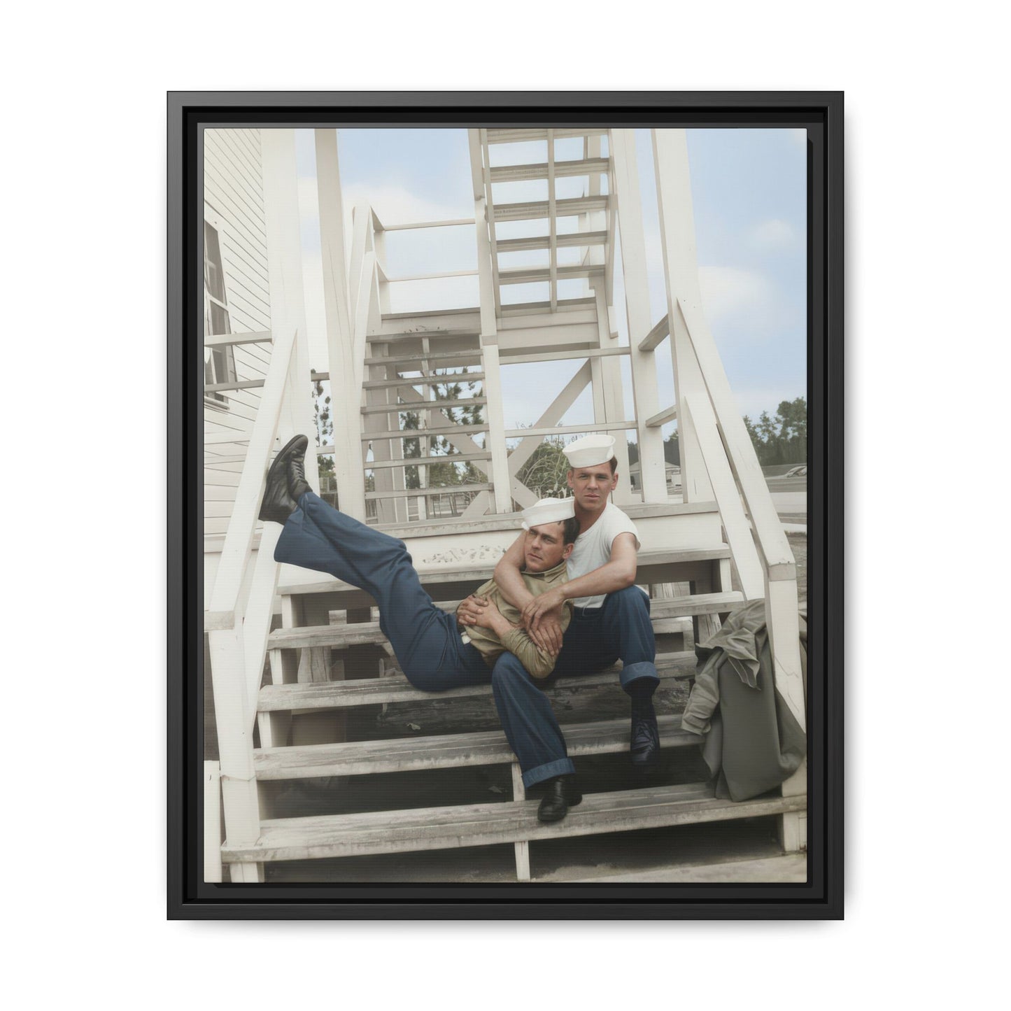 paire 066 | Framed Vintage Photo - Matte Canvas