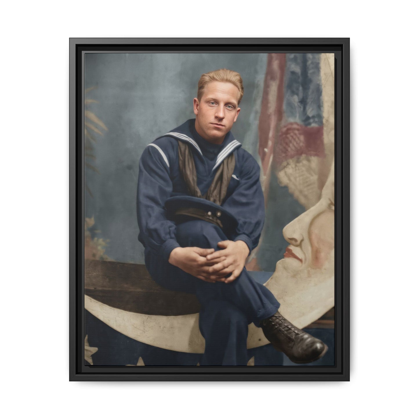 celibataire 016 | Framed Vintage Photo - Matte Canvas