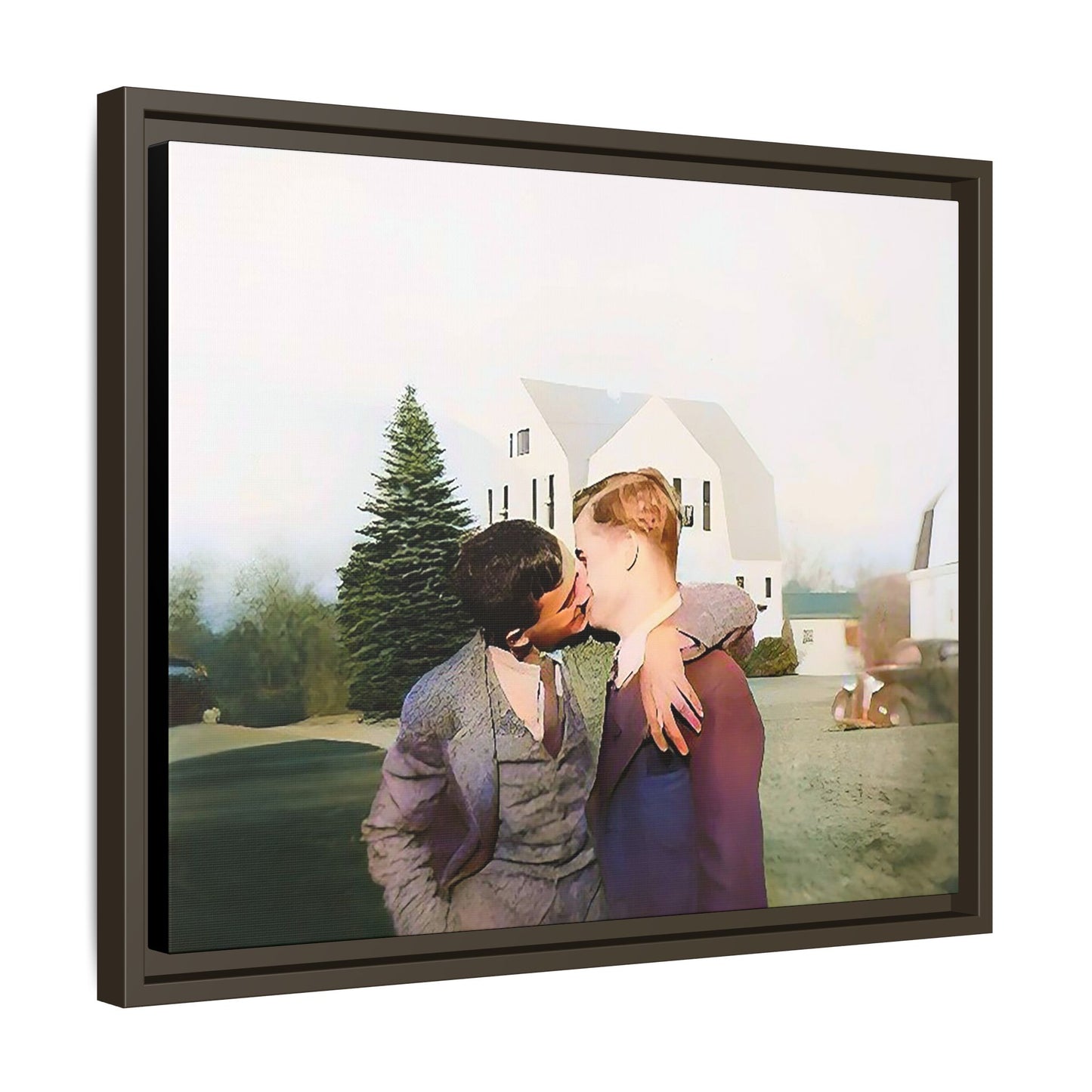 paire 005 | Framed Vintage Photo - Matte Canvas