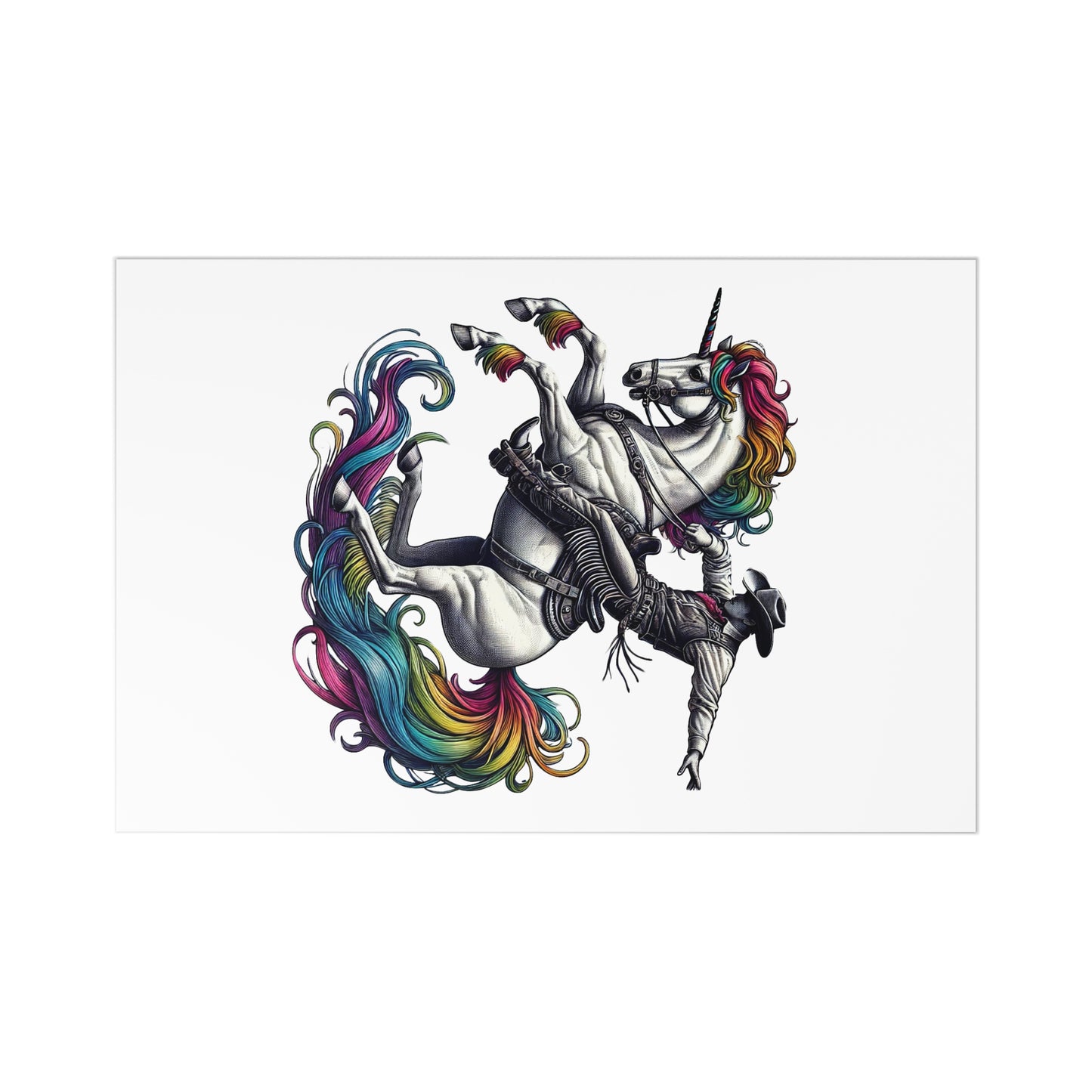 Rainbow Riders Postcards | LGBTQ Pride Unicorn Art | Celebrate Diversity, Inclusion, and Individuality