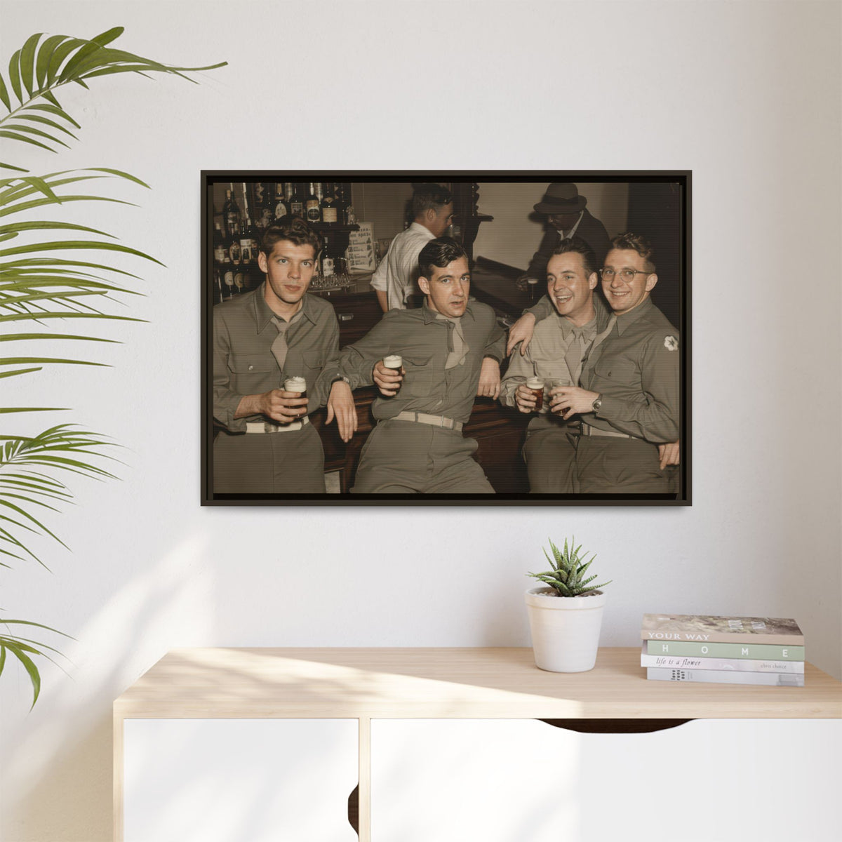 hommes 030 | Framed Vintage Photo - Matte Canvas