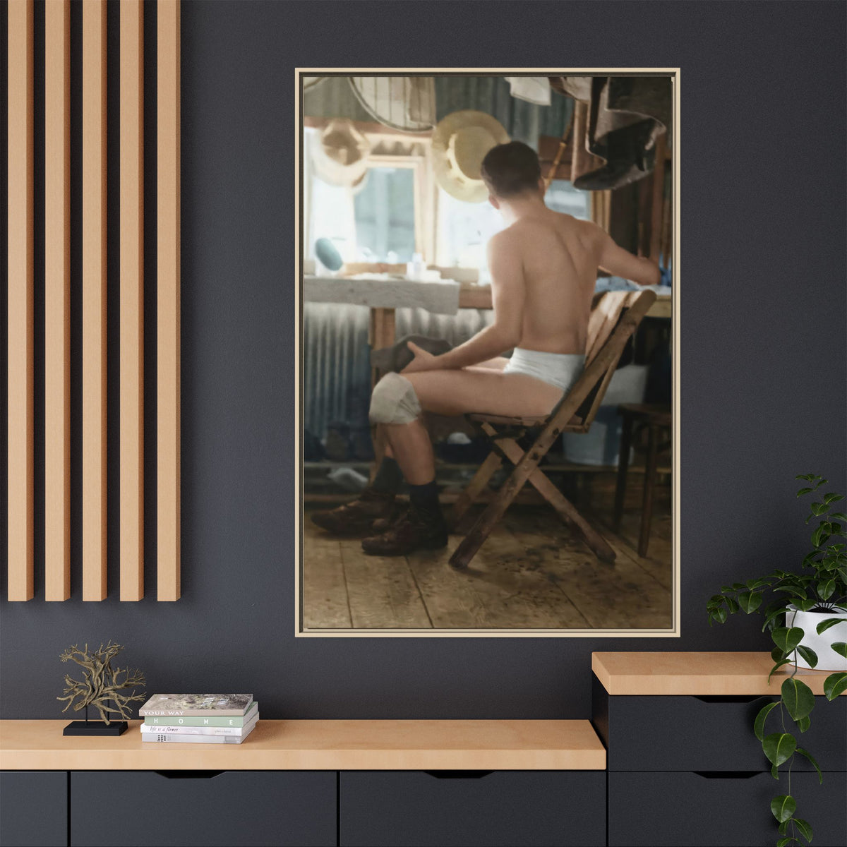 celibataire 022 | Framed Vintage Photo - Matte Canvas