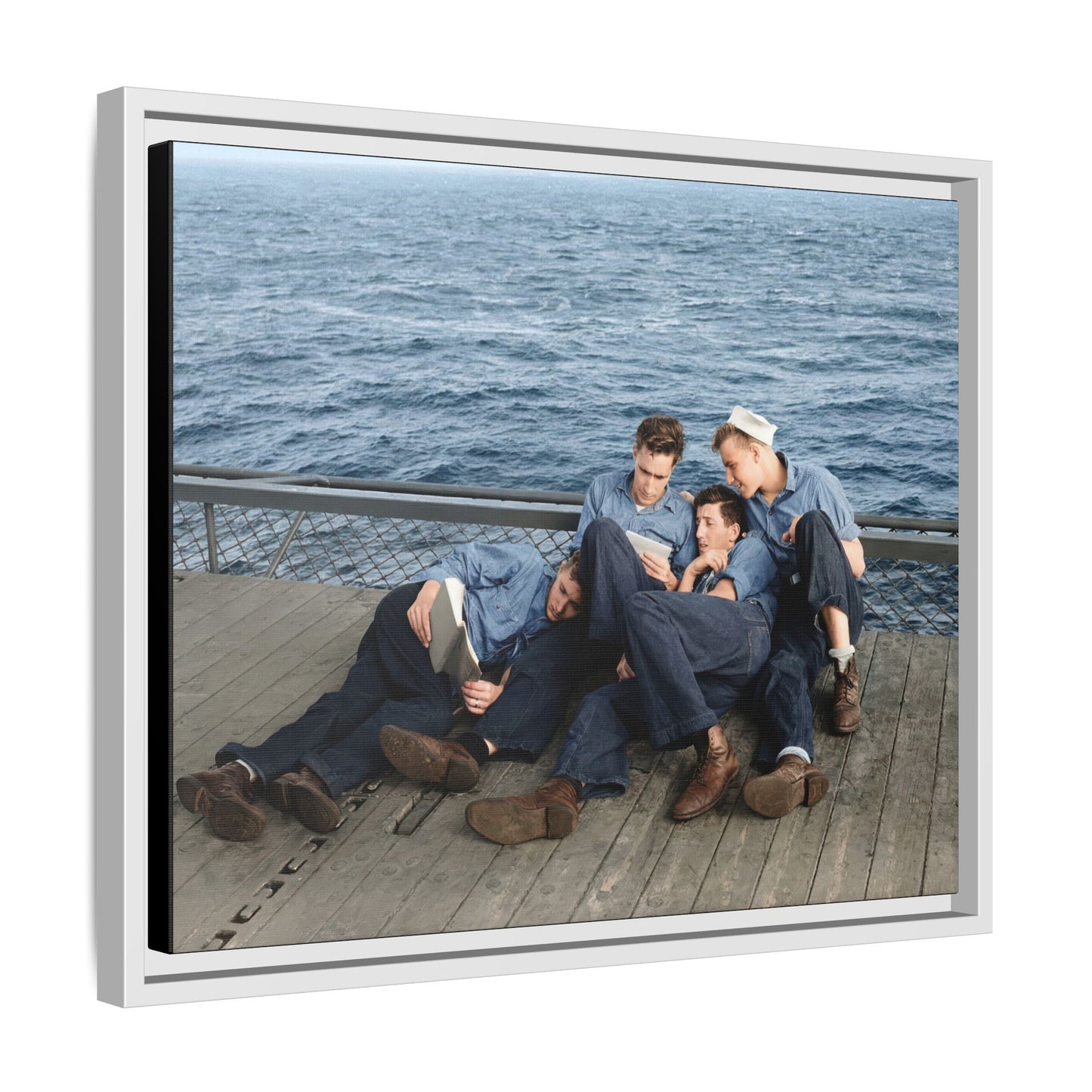 hommes 025 | Framed Vintage Photo - Matte Canvas