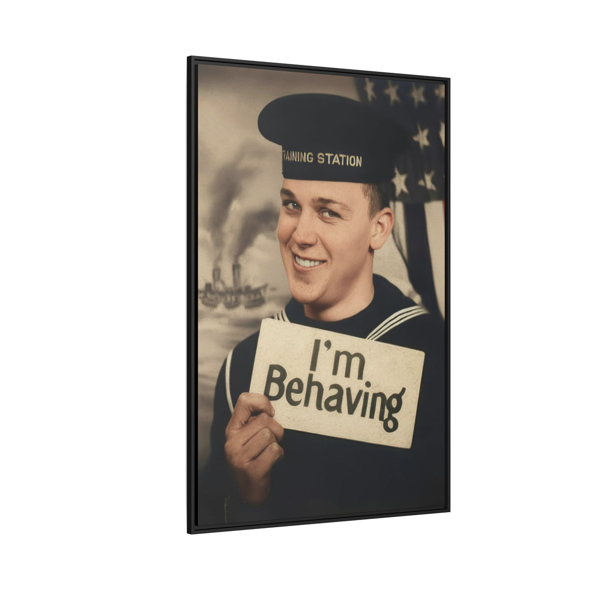 celibataire 002 | Framed Vintage Photo - Matte Canvas