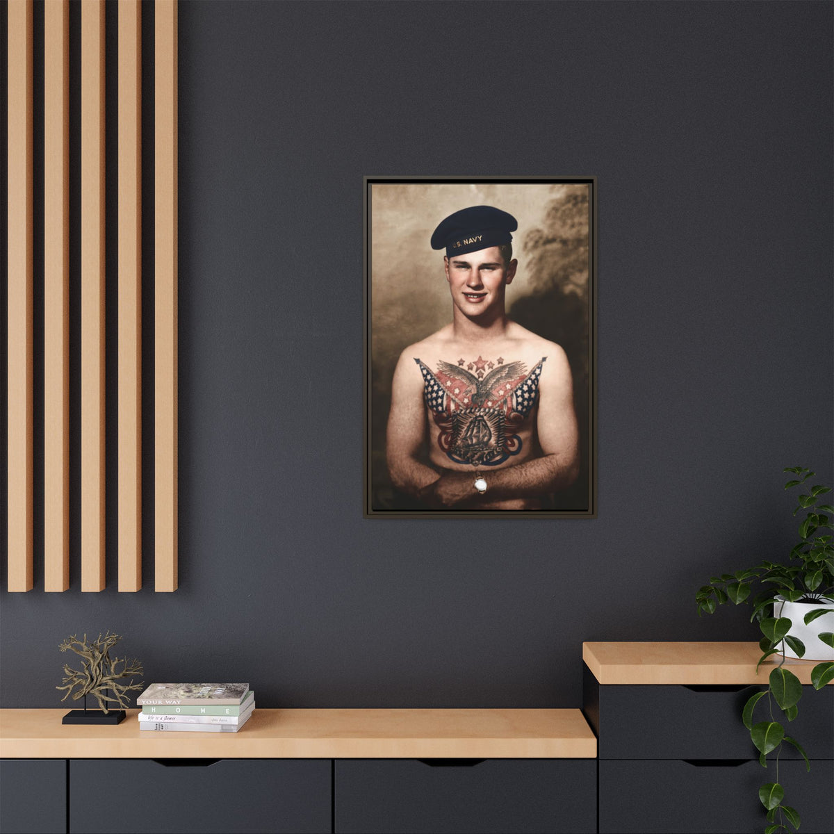 celibataire 037 | Framed Vintage Photo - Matte Canvas
