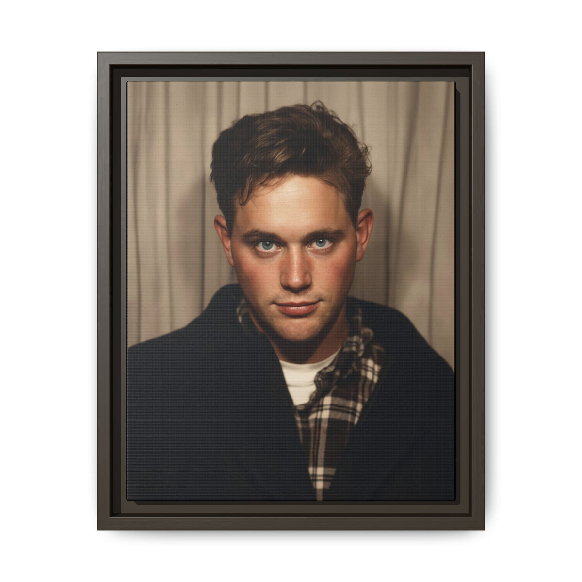 Colorized head-and-shoulders portrait of Walt & Pete founder Jake Smith, looking directly at the camera with swept brown hair.