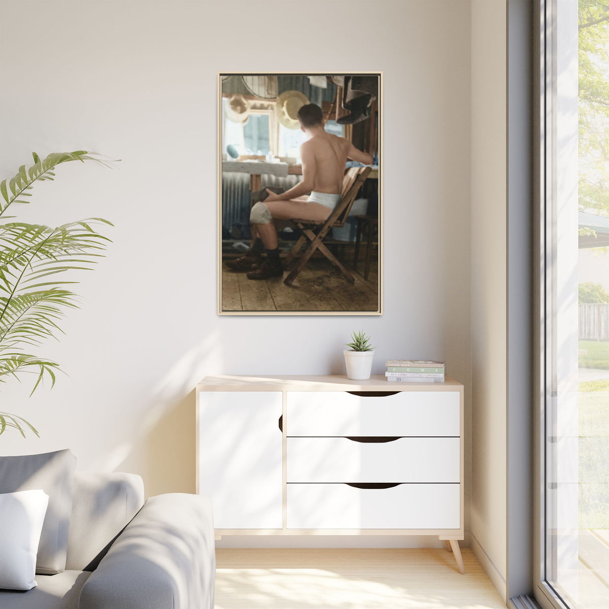 celibataire 022 | Framed Vintage Photo - Matte Canvas