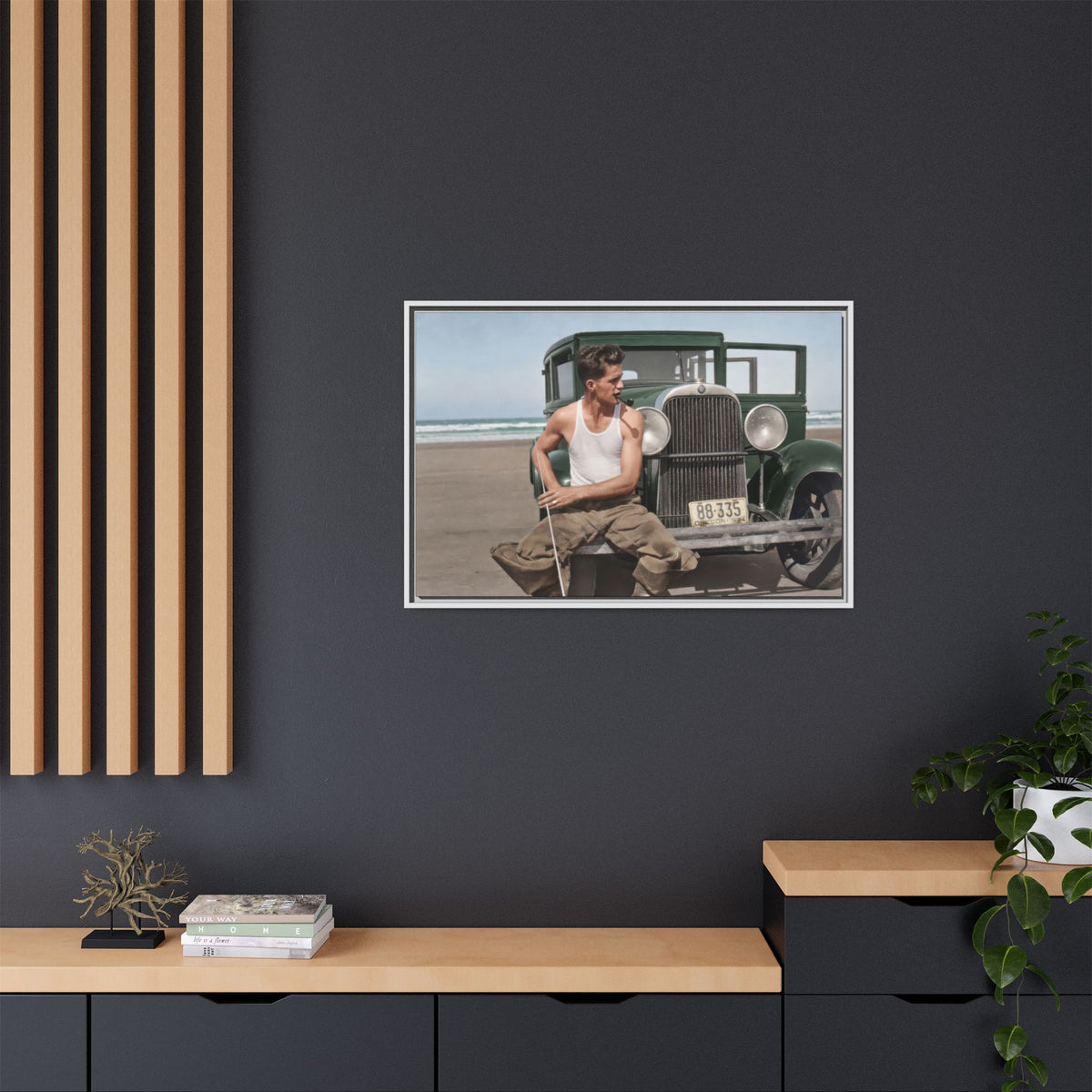 celibataire 008 | Framed Vintage Photo - Matte Canvas