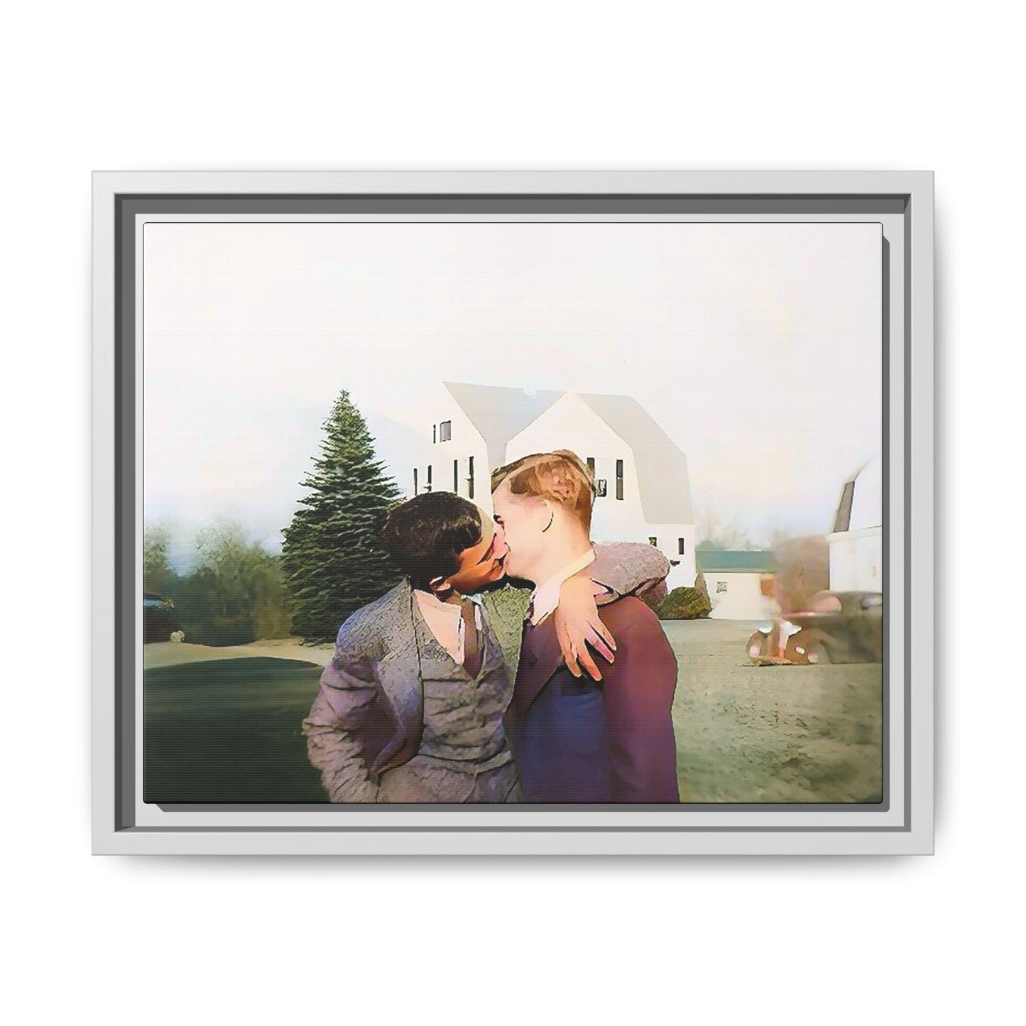 paire 005 | Framed Vintage Photo - Matte Canvas