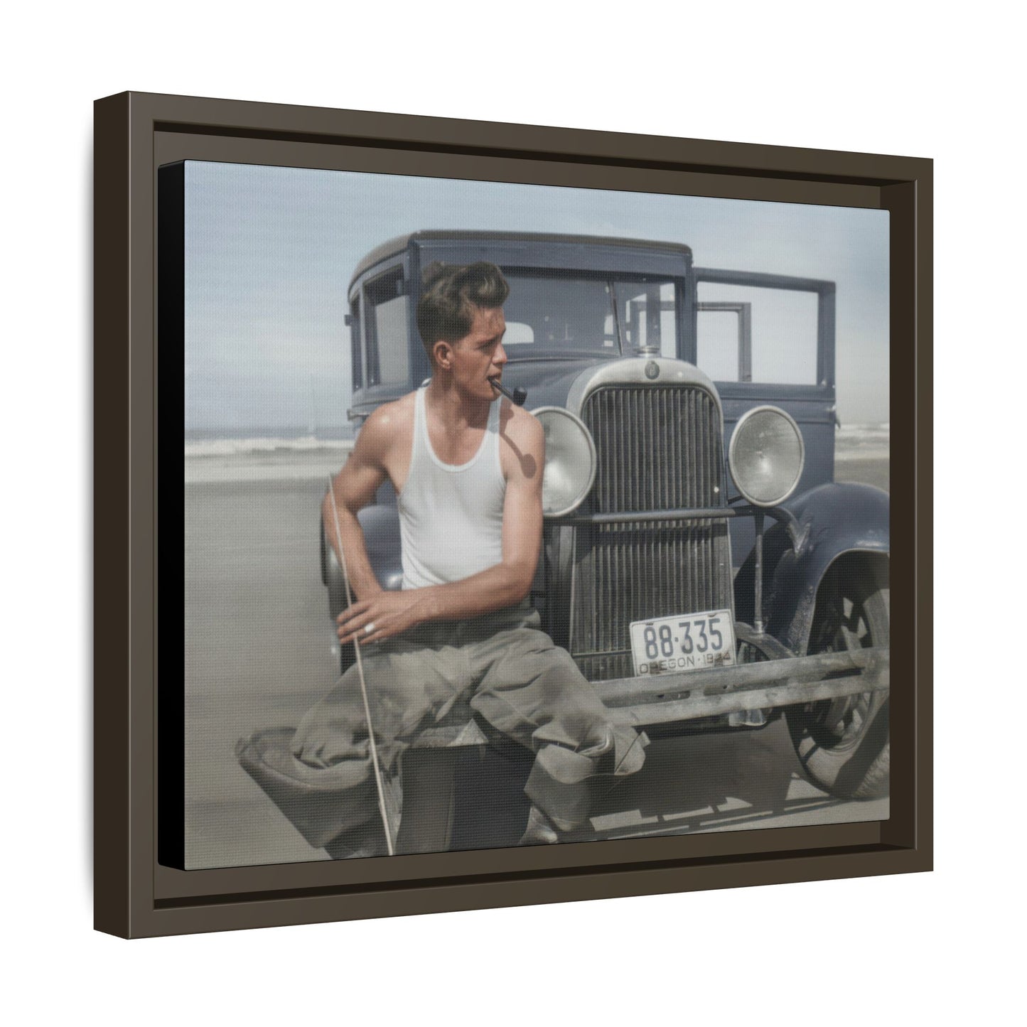 celibataire 008 | Framed Vintage Photo - Matte Canvas