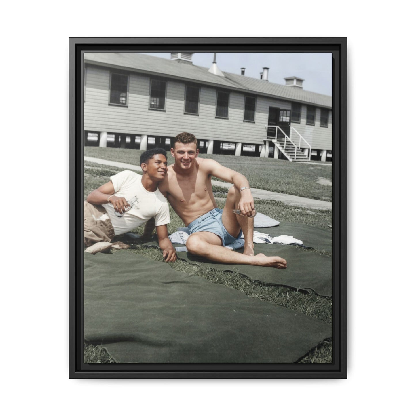 paire 038 | Framed Vintage Photo - Matte Canvas